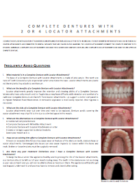 Complete dentures 2 and 4 locators