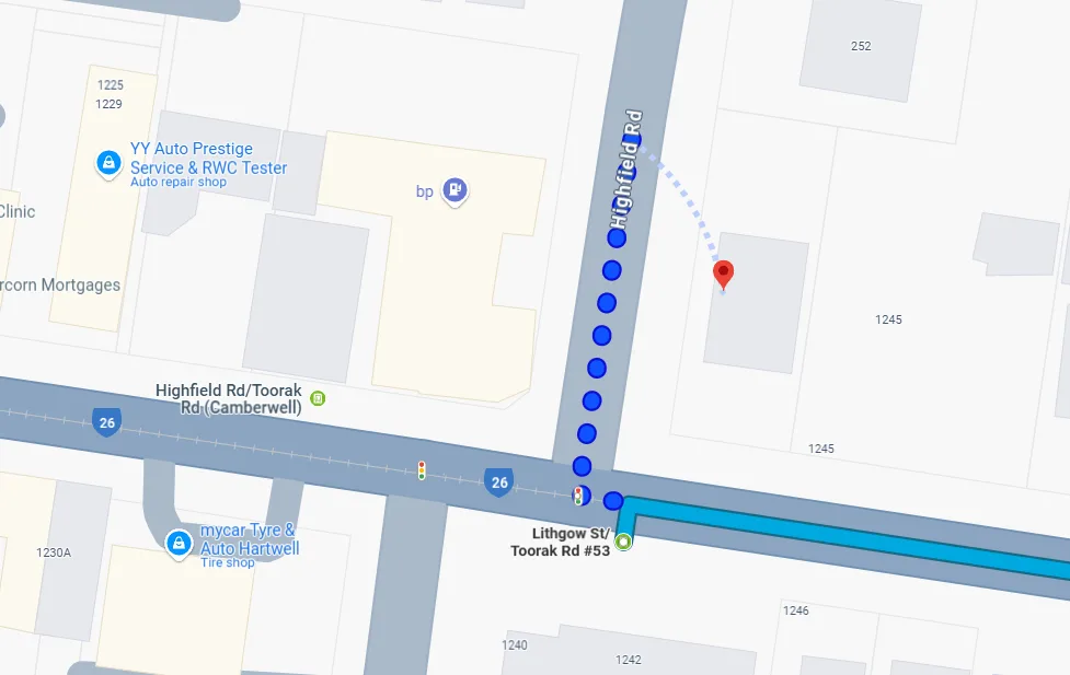 Tram Routes to Hartwell